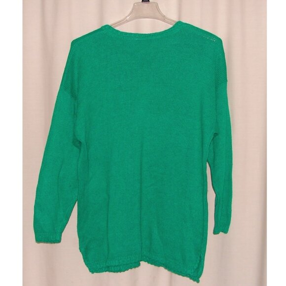 Vtg International Sportswear Oversized Knit Sweater Tunic TOP, Size 2X-3X Green - Picture 2 of 7